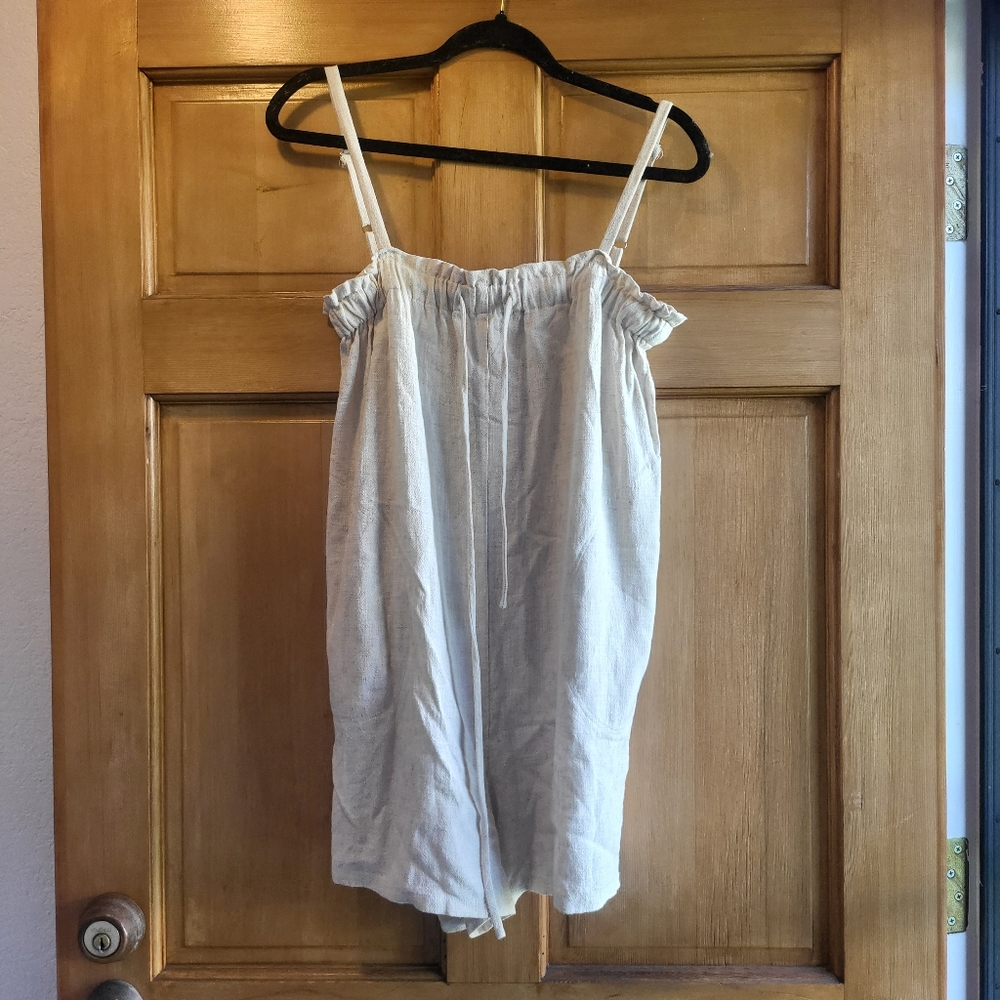 Lush Linen Romper with Tie Top NWT